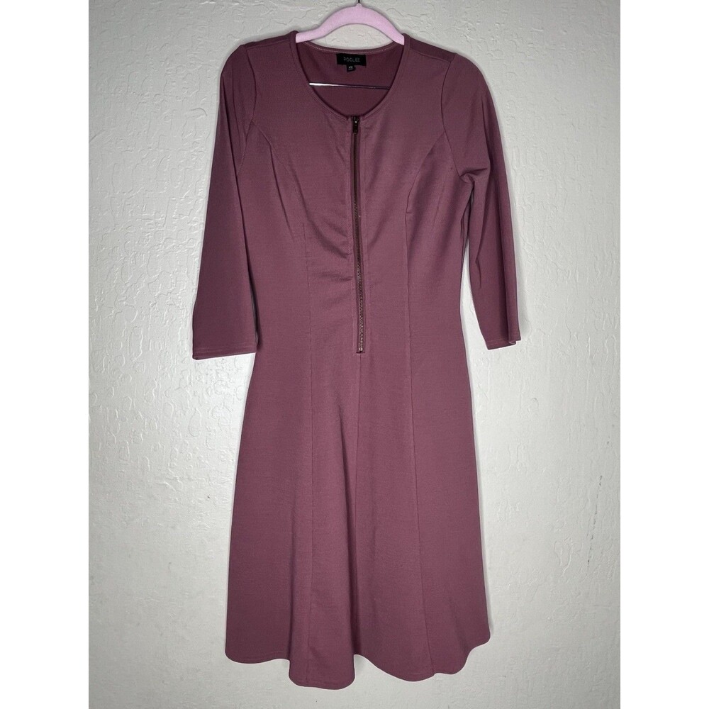 Roolee Dusty Pink Zipper Front Dress With Pockets Women’s Size XS